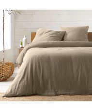Juego de cama gasa de algodón arena 240 x 260 cm