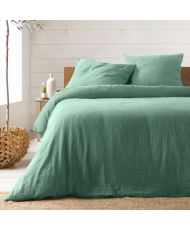 Biancheria da letto in garza di cotone salvia 240 x 220 cm