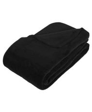 Couverture plaid microfibre doux & chaud noir 180 x 230 cm