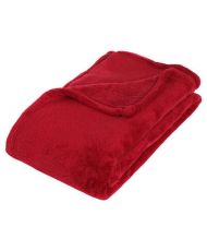 Soft & warm microfiber plaid blanket red 180 x 230 cm