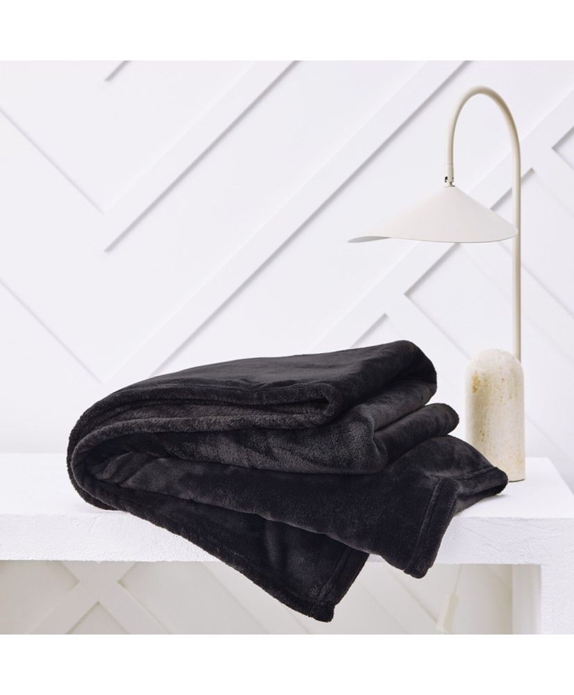 Couverture plaid XL doux & chaud fusain 150 x 200 cm Couverture plaid XL doux & chaud fusain 150 x 200 cm