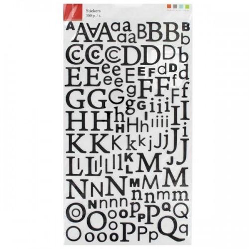 Alphabet autocollant paillettes noir Alphabet autocollant paillettes noir