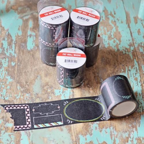 Washi Tape large - noir à motifs Washi Tape large - noir à motifs