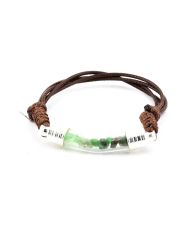 Bracciale con granato tsavorite grezzo
