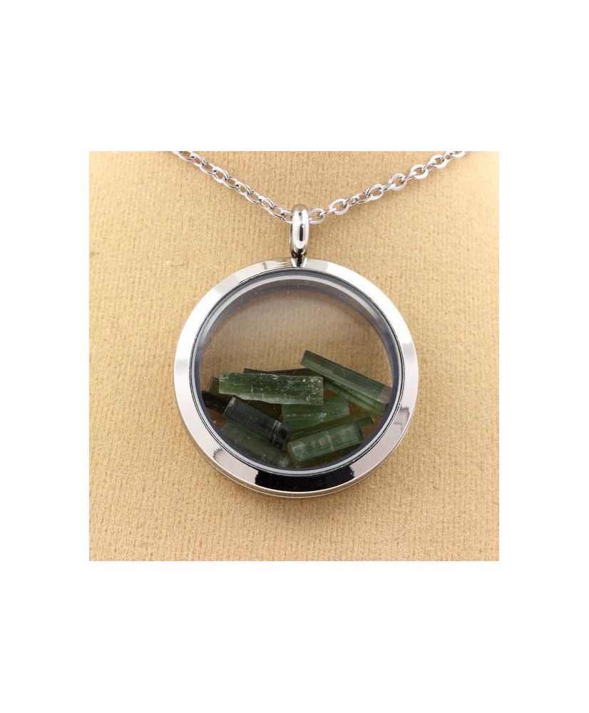 Collier Tourmaline verte brut Collier Tourmaline verte brut