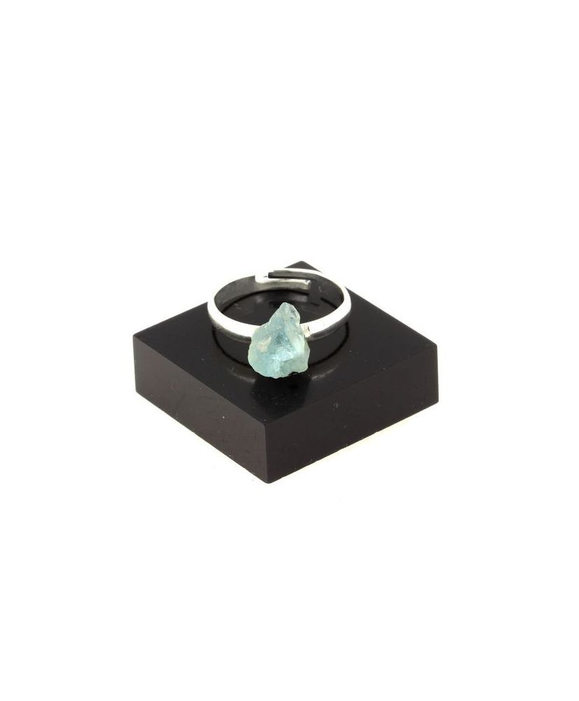 Anello acquamarina grezza placcato argento 9,24 carati Anello acquamarina grezza placcato argento 9,24 carati