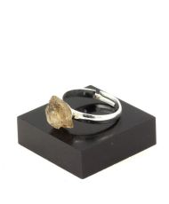 Bague Quartz pétrole brut plaqué argent 9.31 carats