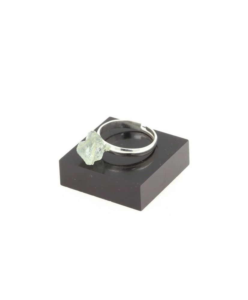 Anillo Aguamarina Cruda bañado en plata 9,92 quilates Anillo Aguamarina Cruda bañado en plata 9,92 quilates