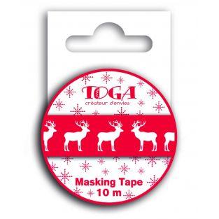  Masking tape Rennes scandinave rouge 