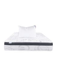 Colchón de látex Sleeplux 90 x 190 x 26 cm, cara verano-invierno, alta densidad + almohada