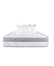 Matelas ferme Relaxation 140 x 200 x 26 cm, ressorts ensachés, mousse haute densité + 2 oreillers