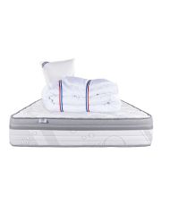 Matelas ferme Relaxation 90 x 190 x 26 cm, ressorts ensachés, mousse haute densité + oreiller + couette