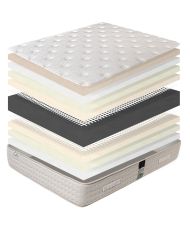 Matelas latex Purlux 90 x 190 x 26 cm, face été-hiver + oreiller