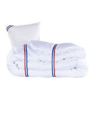 Sleeplux latex mattress 90 x 190 x 26 cm, summer-winter side, high density + pillow + duvet