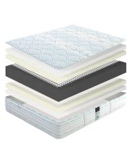 Funnybed firm mattress 140 x 190 x 24 cm, high density foam, summer-winter side