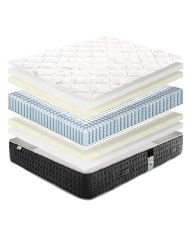 Matelas très ferme Sérénité 180 x 200 cm ressorts ensachés, mousse haute densité + 2 oreillers + couette