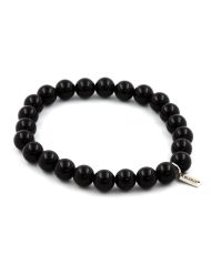 Black Agate Beaded Bracelet 8 mm