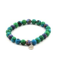 Pulsera Cuentas Crisocola + Jaspe Azul 8 mm