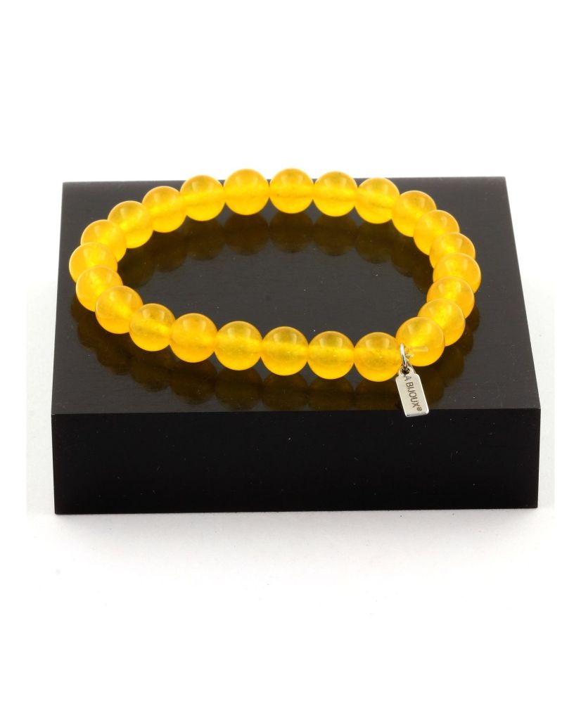 Yellow Agate Beaded Bracelet 8 mm Yellow Agate Beaded Bracelet 8 mm