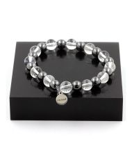 Quartz + Hematite Beads Bracelet 8 mm