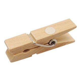  8 mini pinces à linge aimantées bleues 3,5 cm 