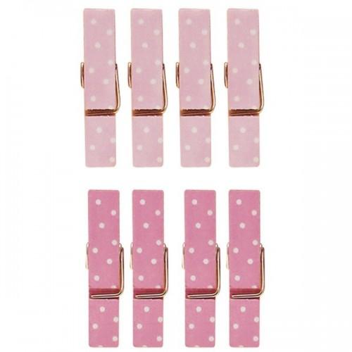8 mini pinces à linge aimantées rose 3,5 cm 8 mini pinces à linge aimantées rose 3,5 cm