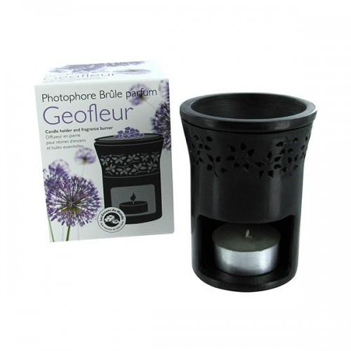 Candle holder & incense burner - black stone Candle holder & incense burner - black stone