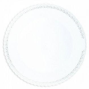 Plat dentelle rond Ø 32 cm - Blanc 