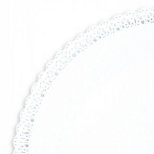  Plat dentelle rond Ø 32 cm - Blanc 