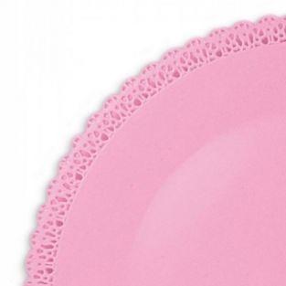  Plat dentelle rond Ø 32 cm - Rose 