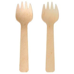  6 forks wooden 