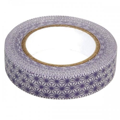 Washi Tape étoiles blanc-violet Washi Tape étoiles blanc-violet