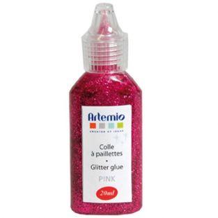 Colle à paillettes fuschia