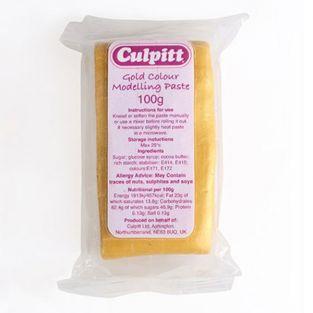  Pâte à modeler alimentaire dorée 100 g 