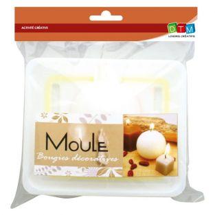 Moule à bougie cube - hauteur 8 cm