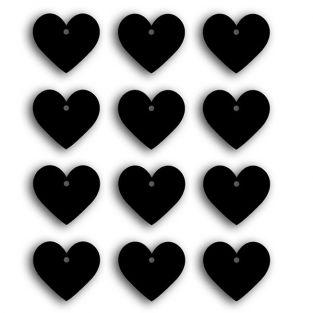  Etiquettes stickers ardoises - petits cœurs 