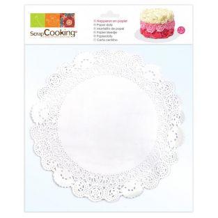  12 napperons dentelle blanc 