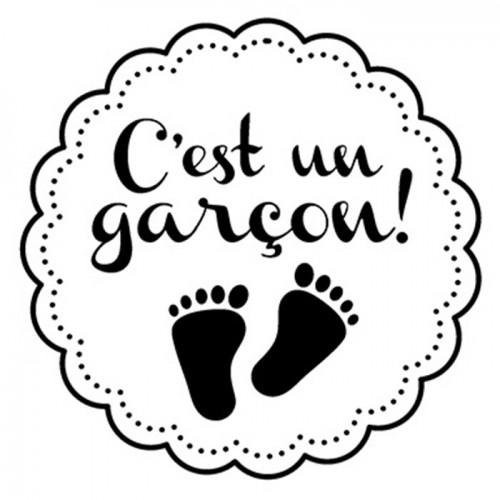 Tampon bois - Naissance garçon Tampon bois - Naissance garçon