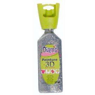  Peinture Diams 3D - Pailleté argent 