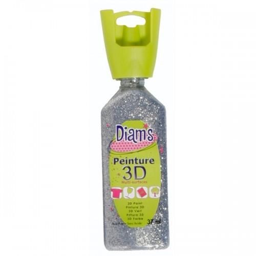  Peinture Diams 3D - Pailleté argent 