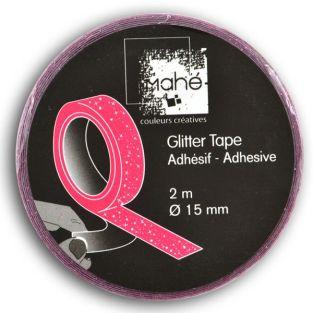  Masking Tape violet fluo à paillettes 