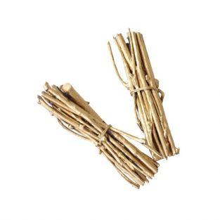 4 mini manojo de leñas 7 cm - oro