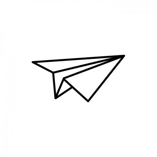 Tampon bois - avion origami Tampon bois - avion origami
