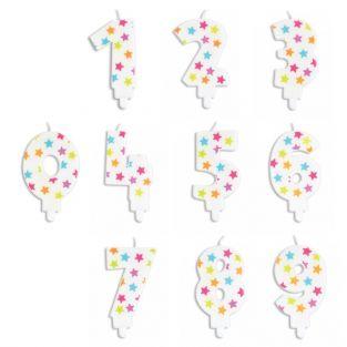Kit 10 bougies anniversaire chiffres