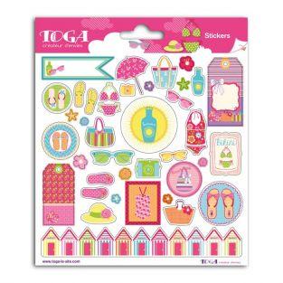 Stickers 15 x 15 cm - Beach girl