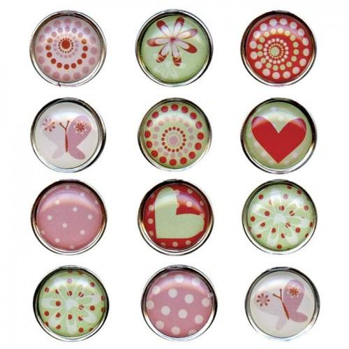 12 magnets Epoxy cœurs et motifs 10 cm 12 magnets Epoxy cœurs et motifs 10 cm