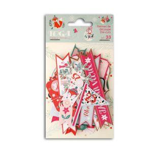 33 scrapbooking die-cuts (in French) - Christmas in forest