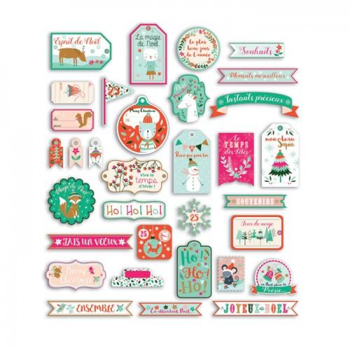 33 scrapbooking die-cuts (in French) - Christmas in forest 33 scrapbooking die-cuts (in French) - Christmas in forest