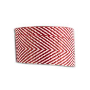 Ruban à chevrons rouges et blancs - 4 m