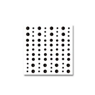 80 perles adhésives noires